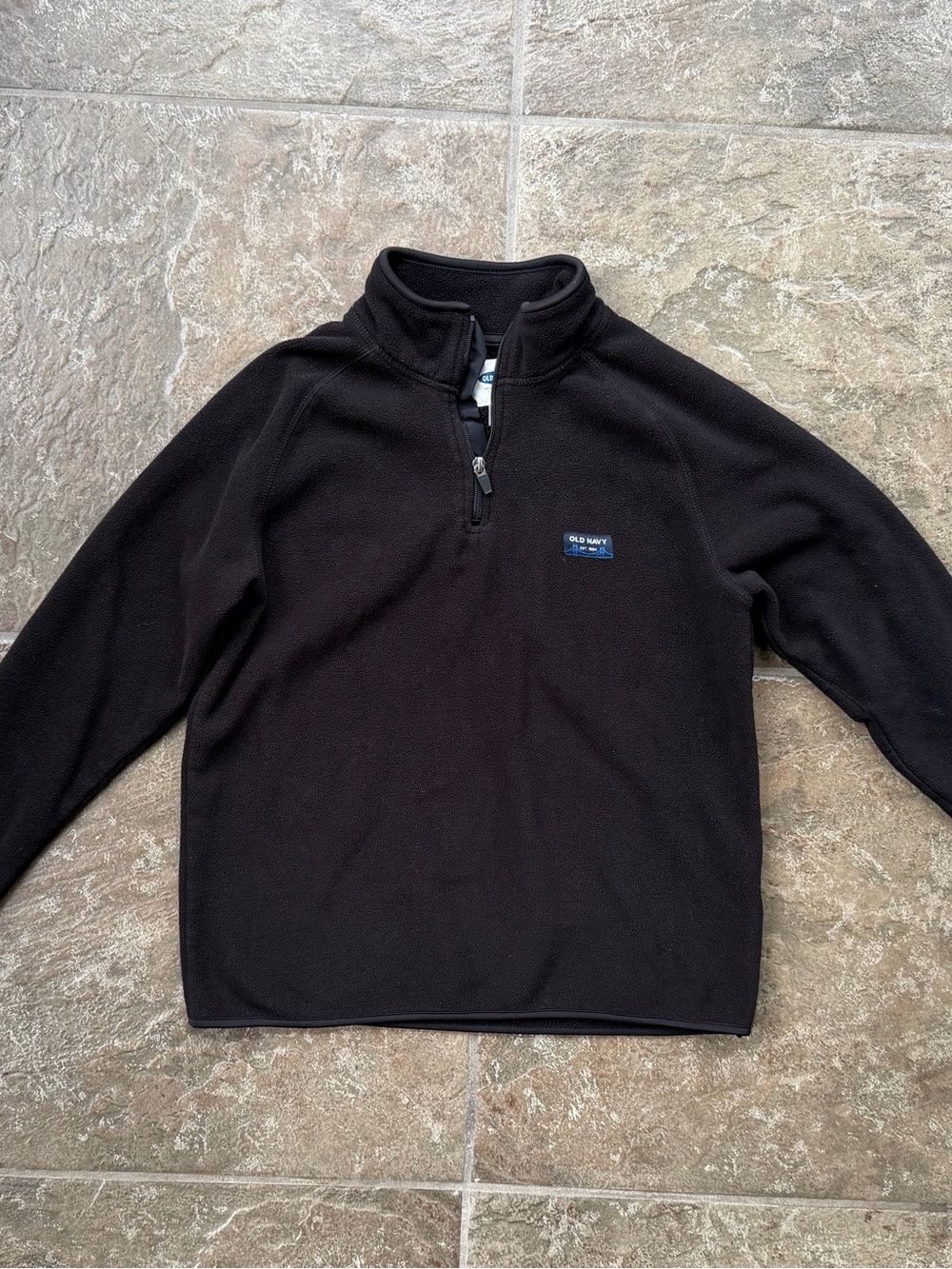 Old Navy Men's Black Quarter-Zip Fleece Pullover Small